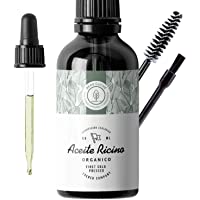 50ml Aceite de ricino orgánico- prensado en frío- puro - Estimula y fortalece el crecimiento del cabello- barba…